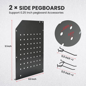 Bottom layer of TRZZ organizer storing four cordless drills