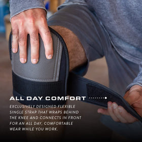 TSE Safety Super Soft Knee Pads worn during flooring tasks provide flexible movement and dependable knee protection