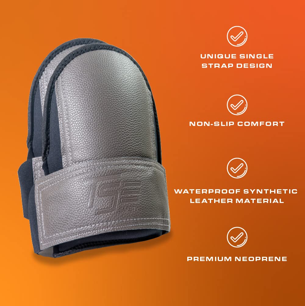 TSE Safety Super Soft Knee Pads emphasize waterproof design suitable for damp work environments and spills