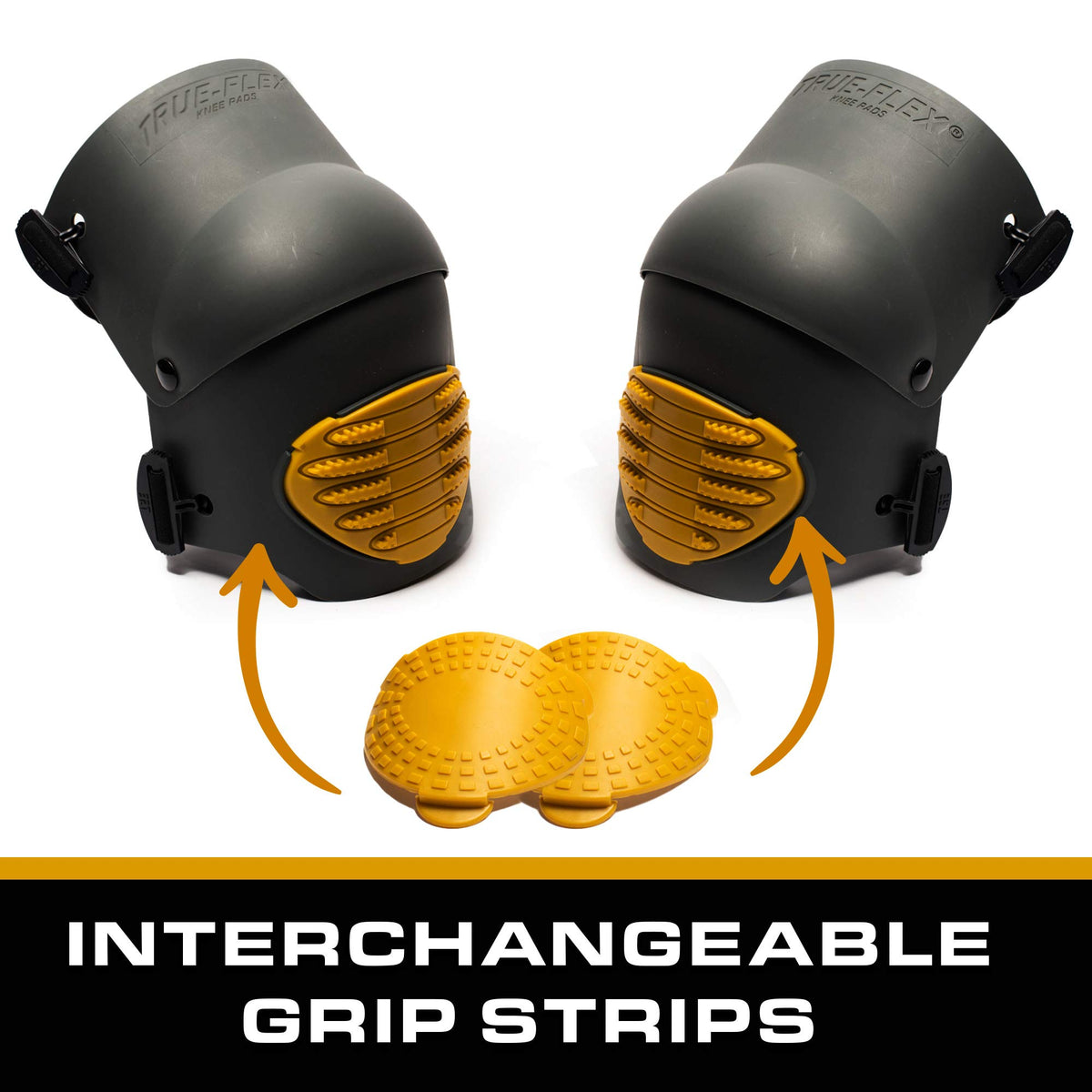 Ergonomic contoured design hugs the knee for stable kneeling on repair sites.