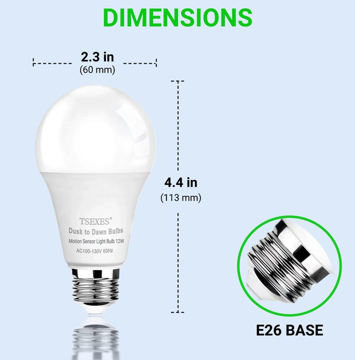 TSEXES garden bulb illuminates paths with steady daylight-like glow.