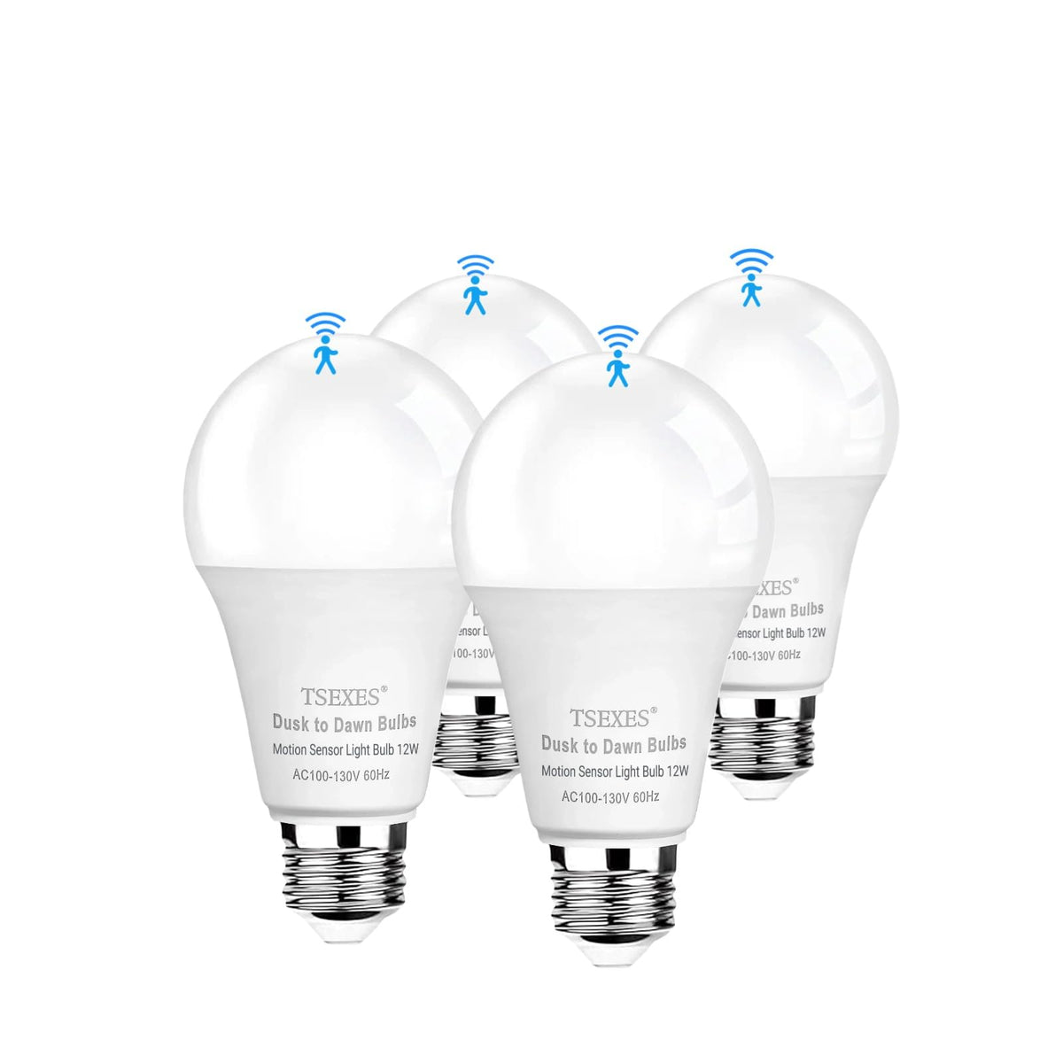 TSEXES 12W motion sensor bulb for porch provides automatic dusk-to-dawn lighting.