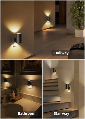 TSEXES compact night lights fit without crowding a second outlet.