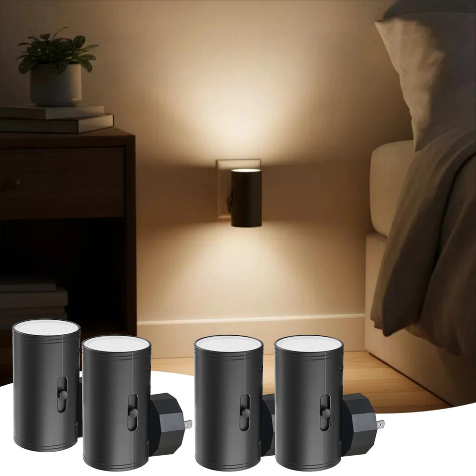 TSEXES 4-pack LED night lights with dusk-to-dawn sensor for energy efficiency and safety.