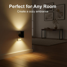 TSEXES plug-in night light is easy to install with plug-and-play convenience.