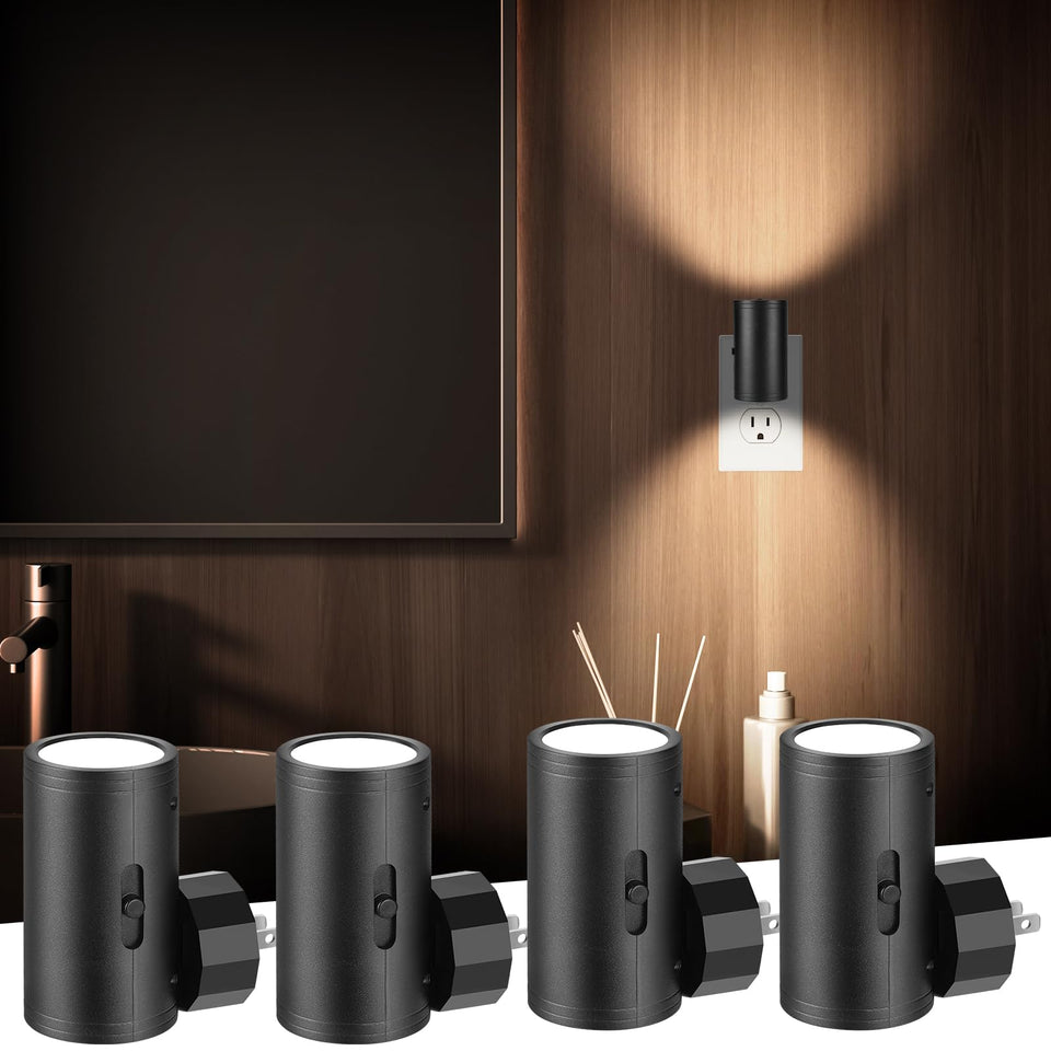 TSEXES LED night light with dusk-to-dawn sensor for energy-saving safety.