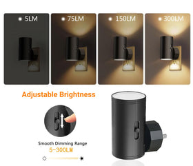 TSEXES LED night light features a rotatable 90° plug for flexible placement.