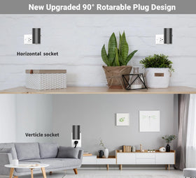 TSEXES LED night light emits warm ambient light at 2700K for cozy evenings.