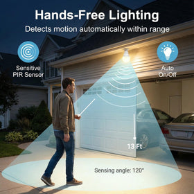 TSEXES motion sensor bulb in hallway automatically lights on movement