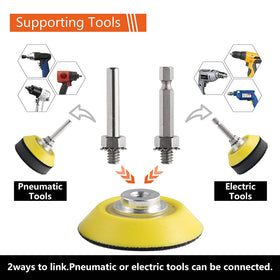 Tshya 2-inch hook-and-loop discs enable quick disc changes