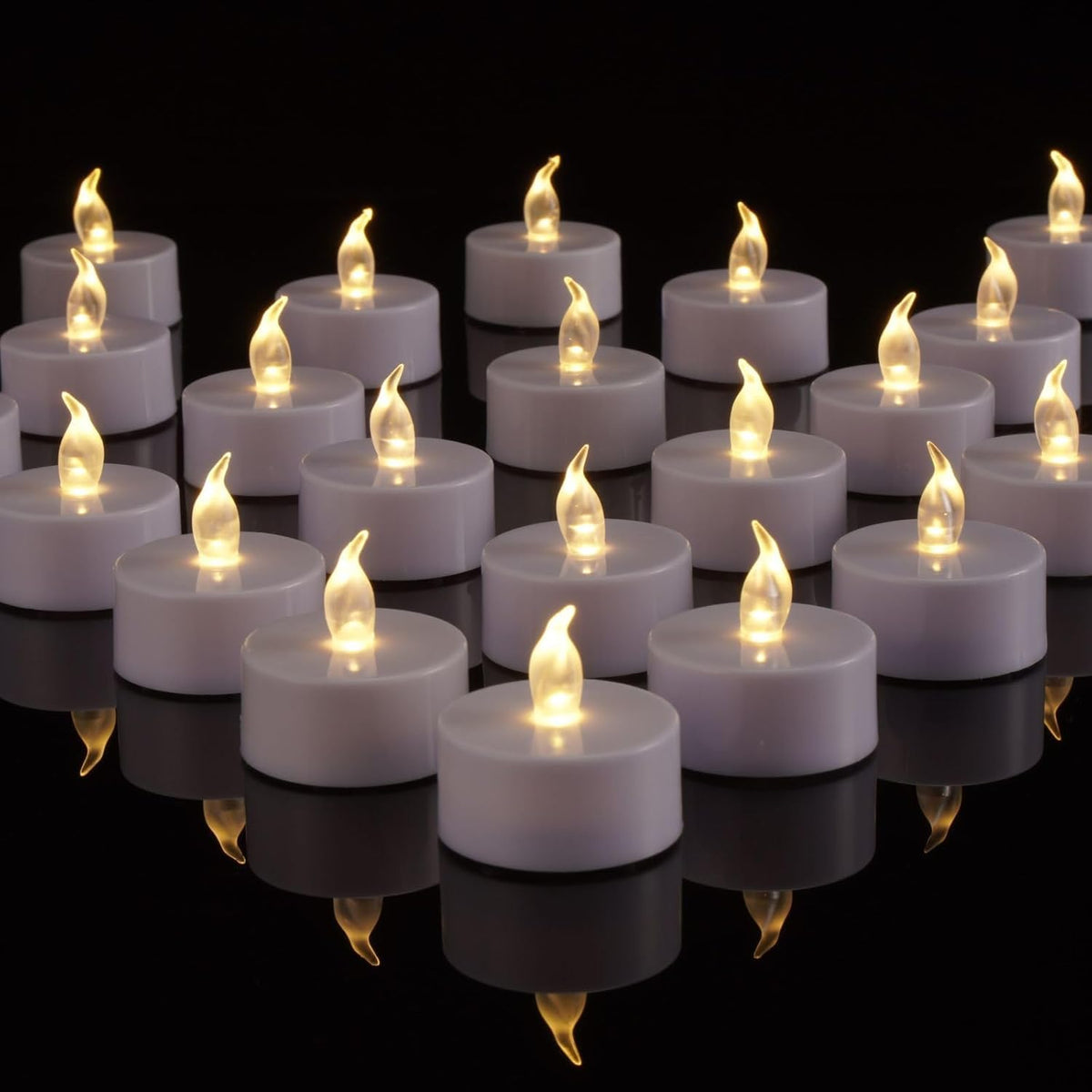 TSLVIC LED tea light 100-pack box with batteries for safe decor