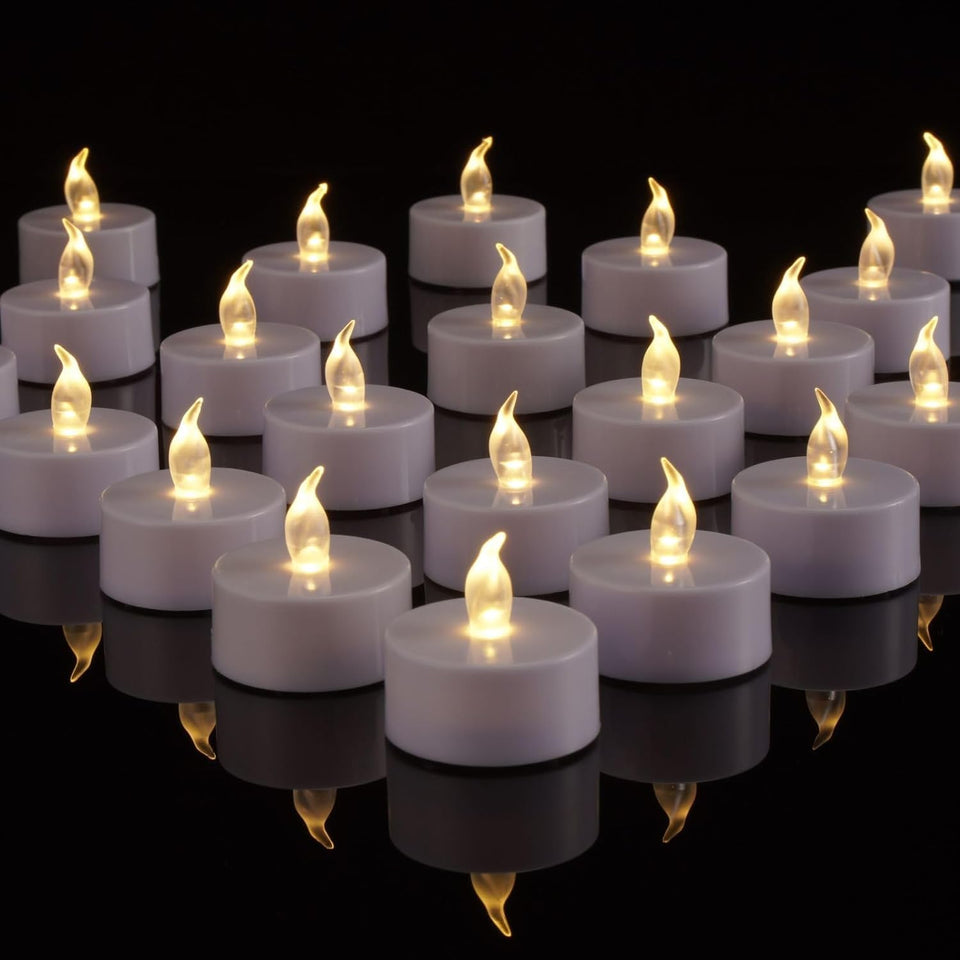 TSLVIC LED tea light 100-pack box with batteries for safe decor
