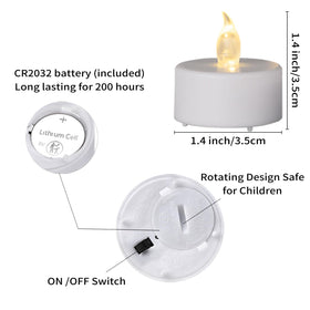 TSLVIC LED tea light with batteries included for instant use