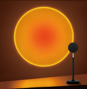 Tsrarey Sunset Lamp projection on wall for warm ambience and photo backdrops