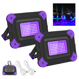 T-SUN rechargeable black light with 60 LEDs for vibrant glow