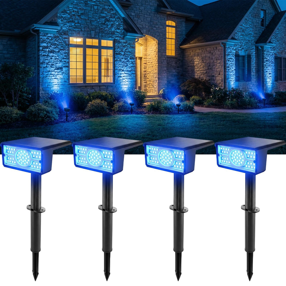 T-SUN solar spot lights tree illumination for garden ambiance and safety