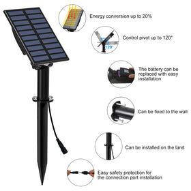 T-SUN patio pathway light guiding steps with solar power.