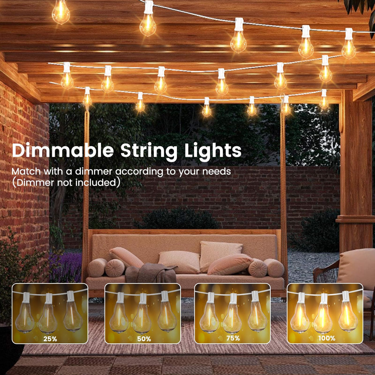 Tswayflort 53 LEDs provide energy-efficient warm white illumination.