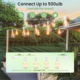 Tswayflort plastic Edison bulbs deliver shatterproof outdoor durability.