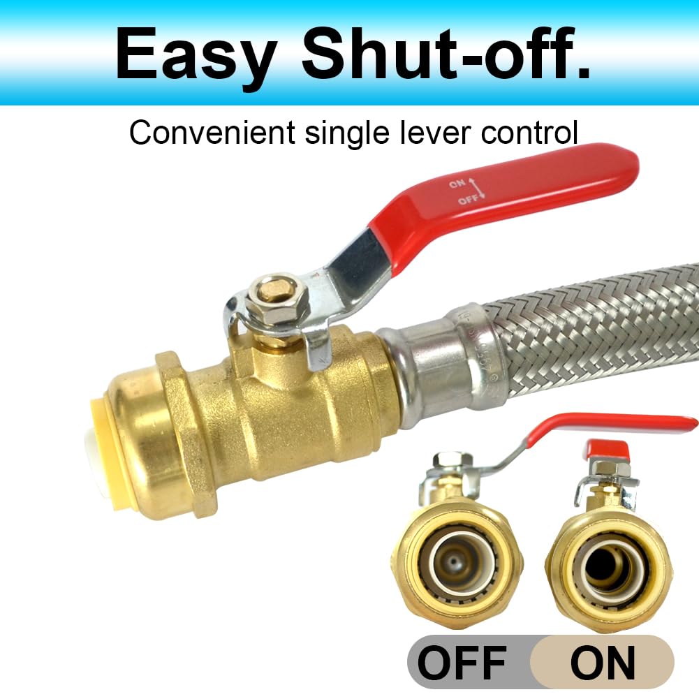 TT FLEX 3/4 in FIP end connection for secure water heater links.