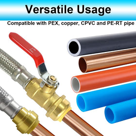 TT FLEX ball valve integrated connector enables quick shut-off during maintenance.