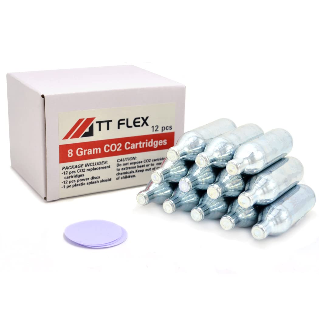 TT FLEX Kleer Drain CO2 cartridges 12-pack for quick, chemical-free clog relief