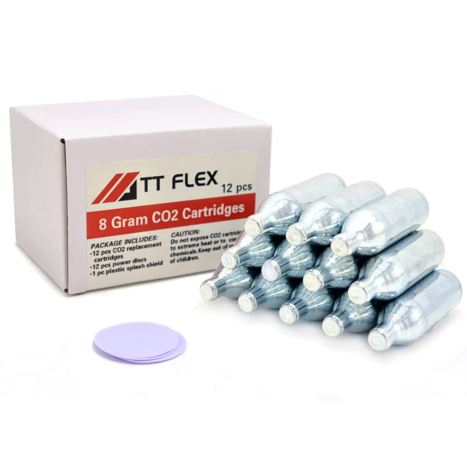 TT FLEX Kleer Drain CO2 cartridges 12-pack for quick, chemical-free clog relief