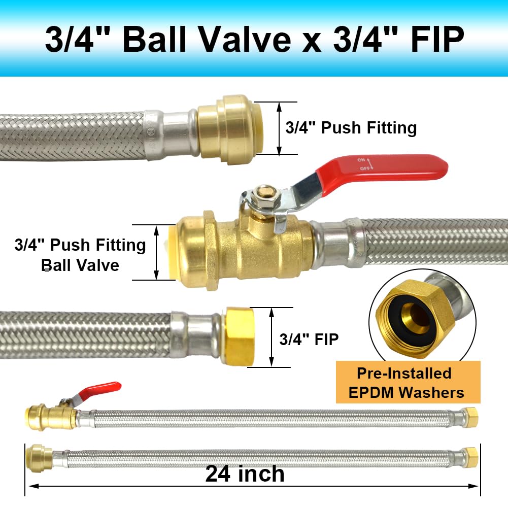 TT FLEX push-to-connect brass fitting simplifies fast, tool-free hookups.