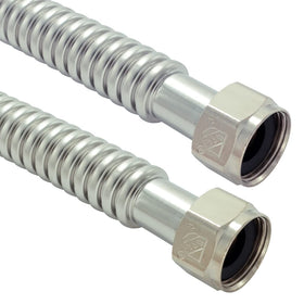 TT FLEX stainless steel corrugated water heater connector with 1 in FIP ends for leak-free hookups