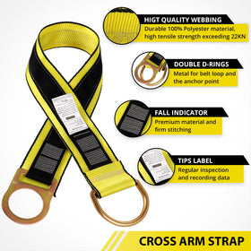 TT TRSMIMA anchor strap with double D rings enables easy pass-through connections.