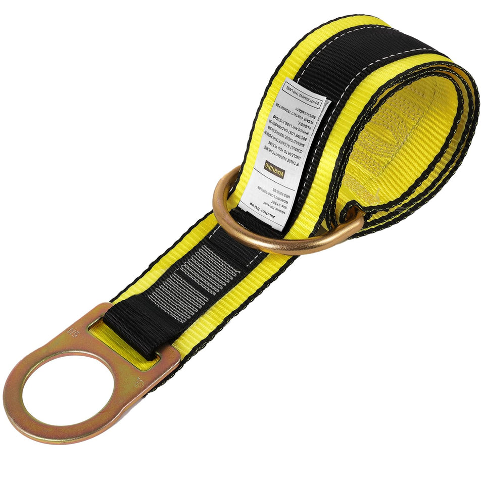 TT TRSMIMA cross-arm strap around a beam creates a secure anchor point for height work.