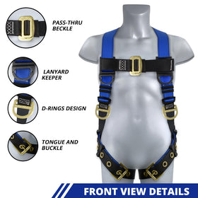 TT TRSMIMA dorsal D-ring on full-body harness for dependable fall protection.