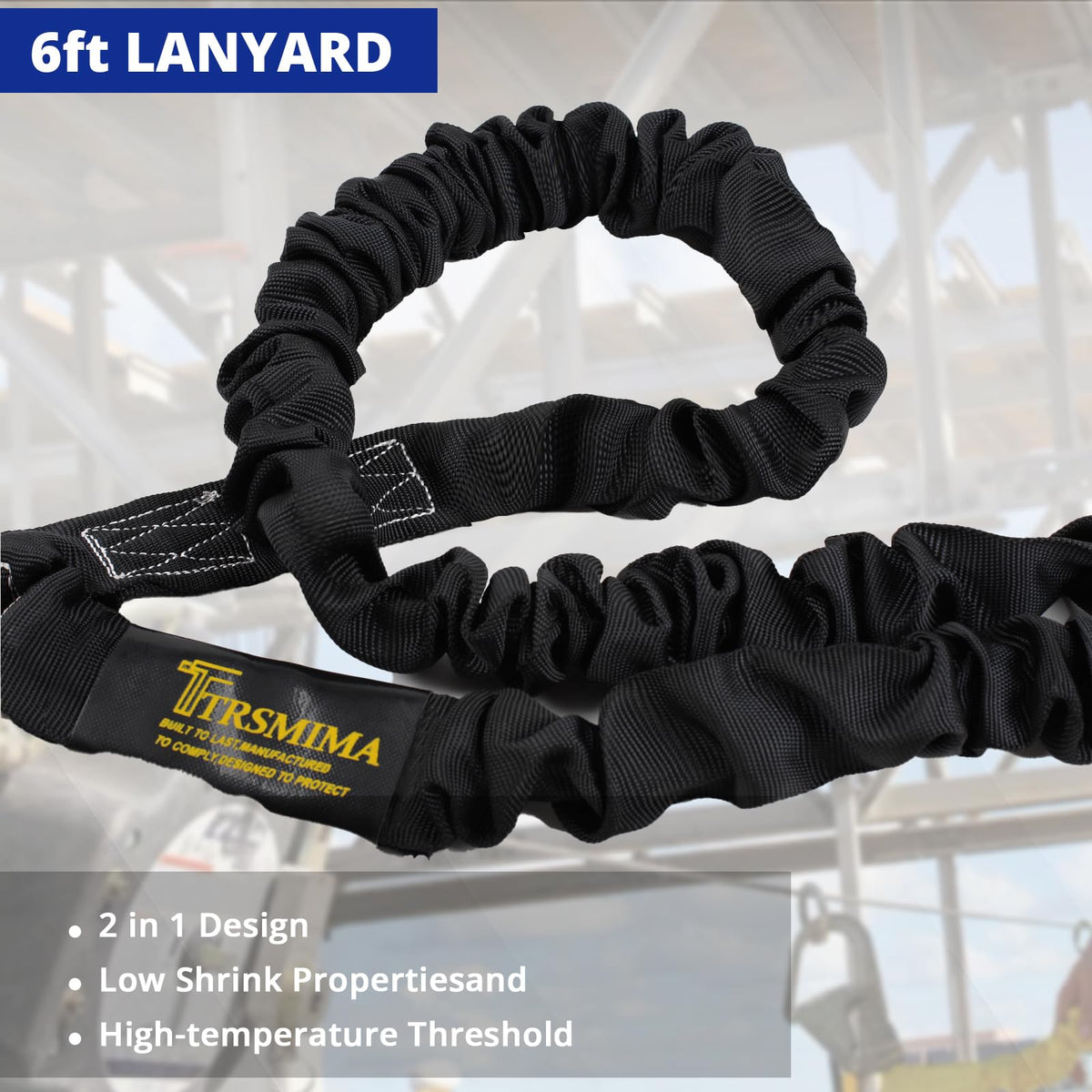 TT TRSMIMA durable self-locking snap hook withstands abrasion during heavy use.