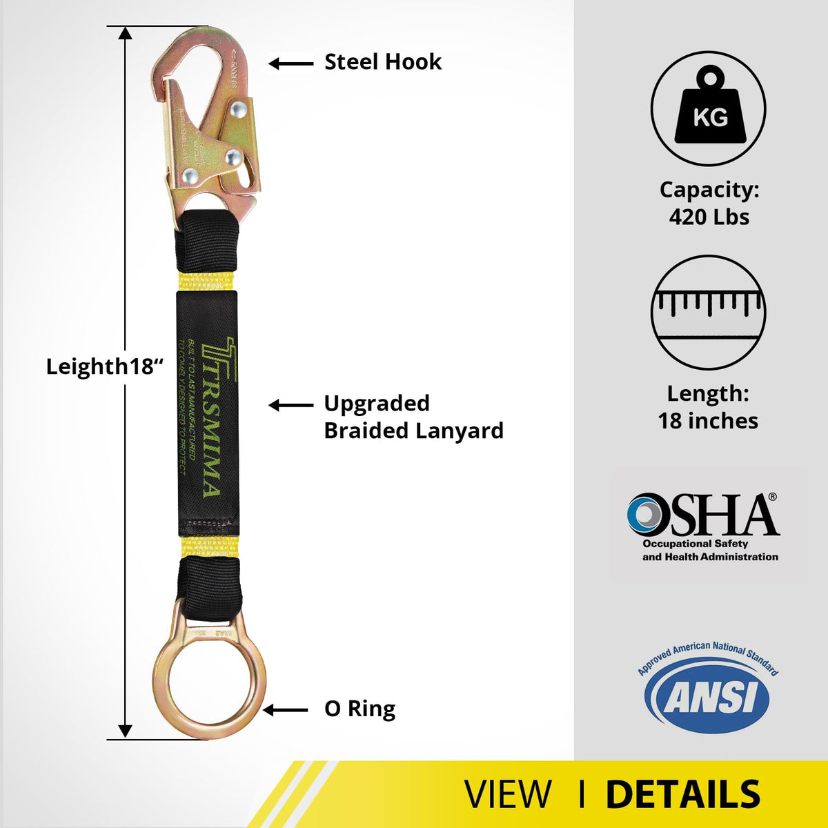 TT TRSMIMA heavy-duty webbing highlights rugged strap suitable for demanding outdoor work.