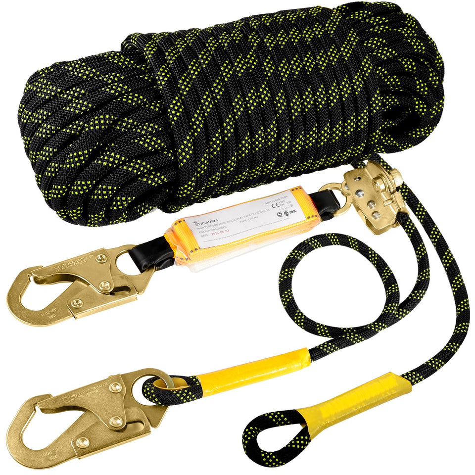 TT TRSMIMA rope harness with 100ft rope for reliable vertical work safety.