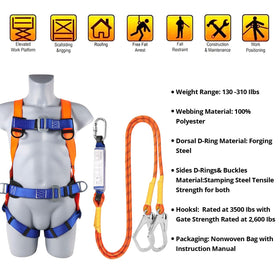 TT TRSMIMA safety harness four-point adjustment side view for secure suspension
