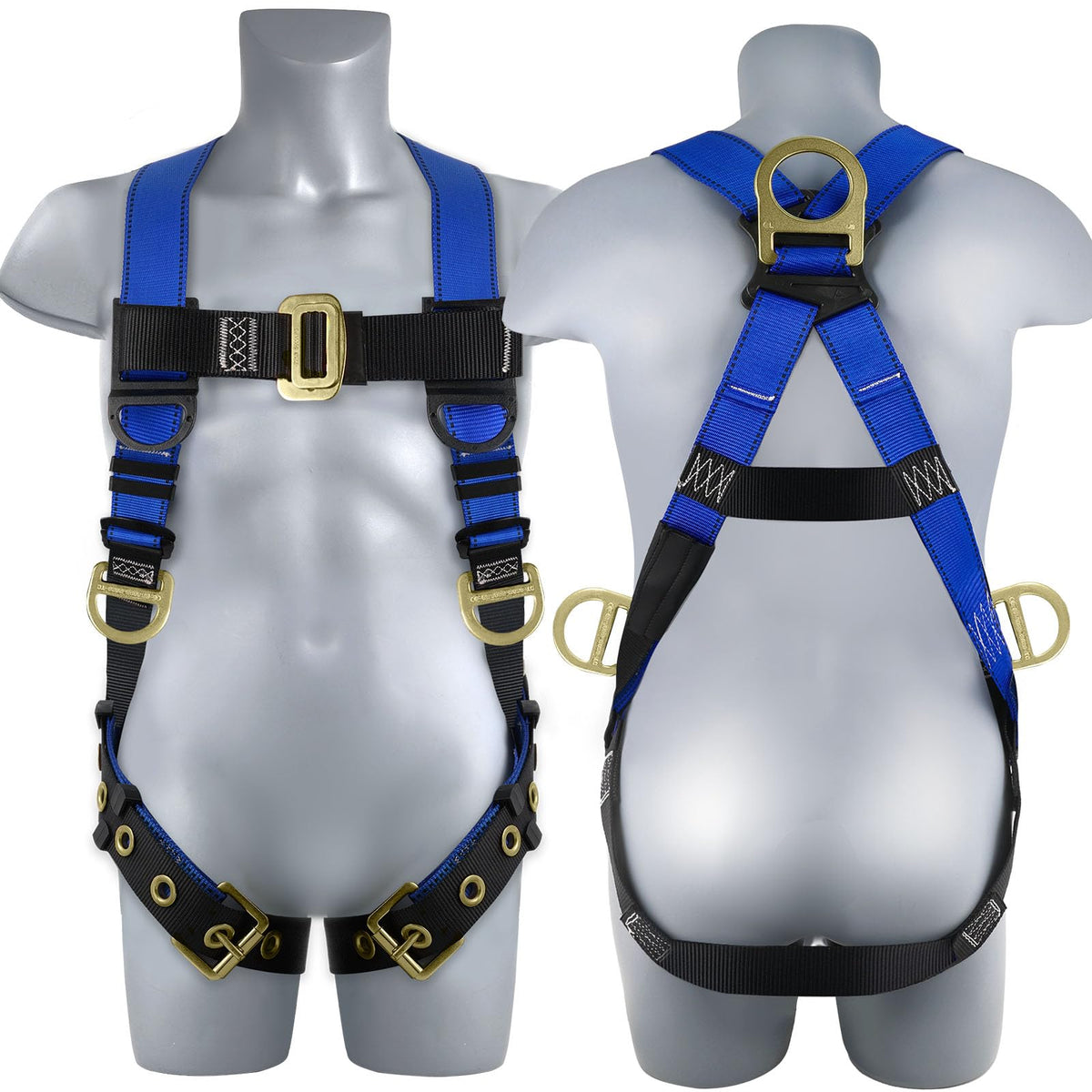 TT TRSMIMA safety harness back D-ring for secure fall protection during roof work.