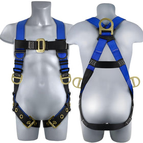 TT TRSMIMA safety harness back D-ring for secure fall protection during roof work.