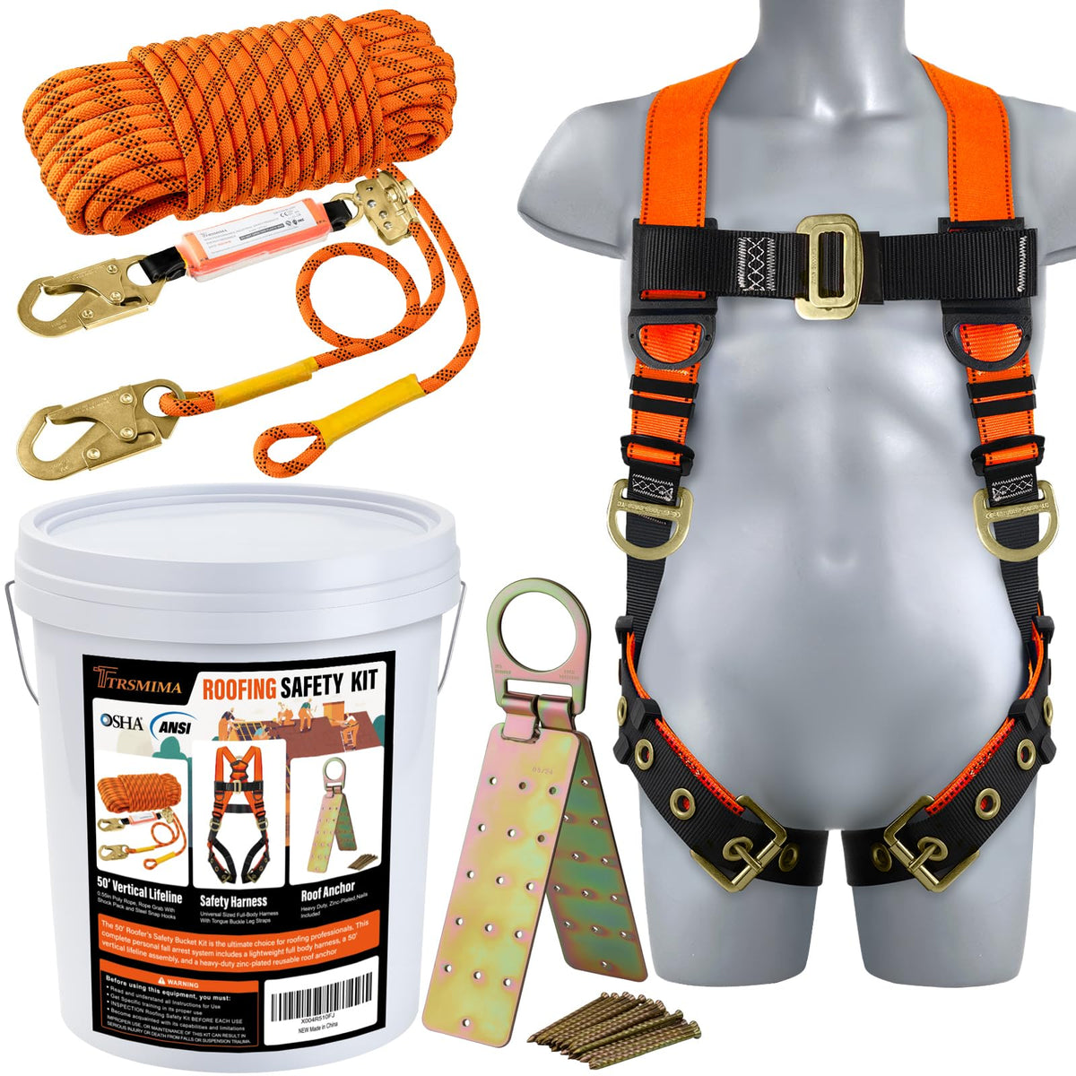 TT TRSMIMA safety harness full body for secure rooftop work