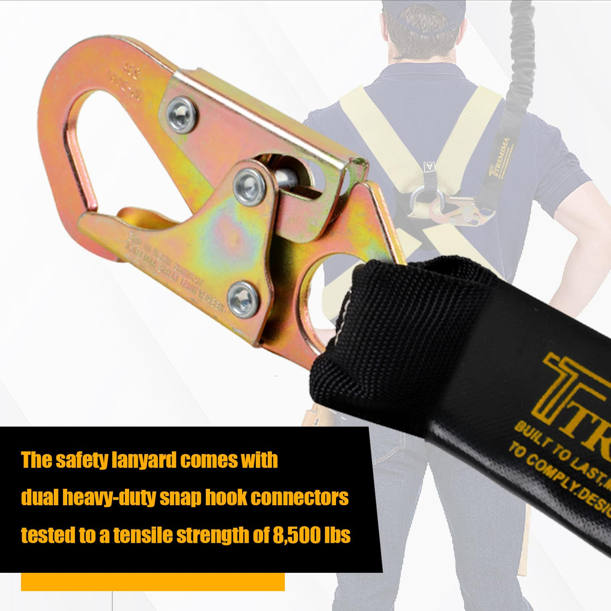 TT TRSMIMA lanyard with double locking gates for secure connections.