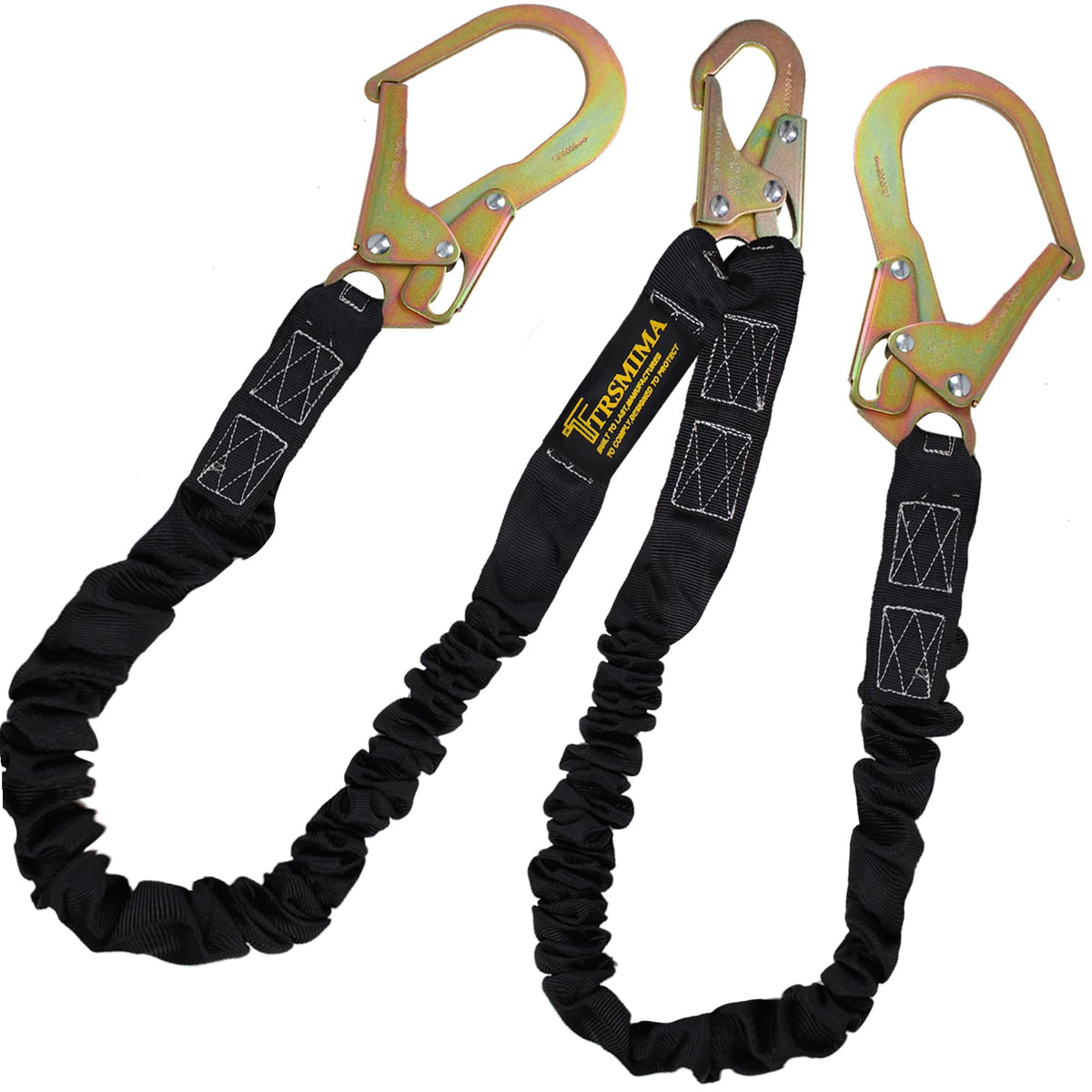TT TRSMIMA retractable safety lanyard shown for controlled climbs with compact reel.