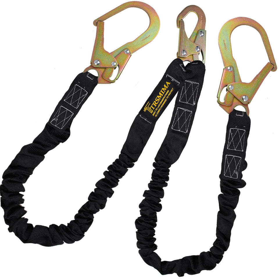 TT TRSMIMA retractable safety lanyard shown for controlled climbs with compact reel.