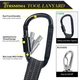 TT TRSMIMA lanyard extended length demonstrates 65 inch reach for overhead work