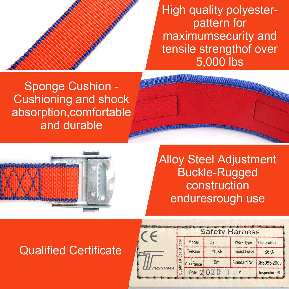 TT TRSMIMA sturdy polyester belt with rust resistant alloy buckle