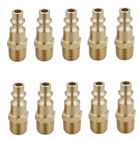 TTANYA HARDWARE brass 1/4-inch NPT male adapter close-up for fast tool connection