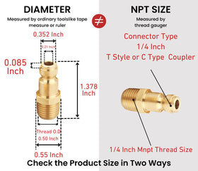 TTANYA HARDWARE brass air hose adapter kit for workshop and garage use.