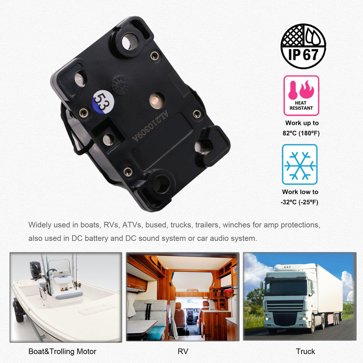 TTocas E9 ignition-protected label; compliant for safe marine use.