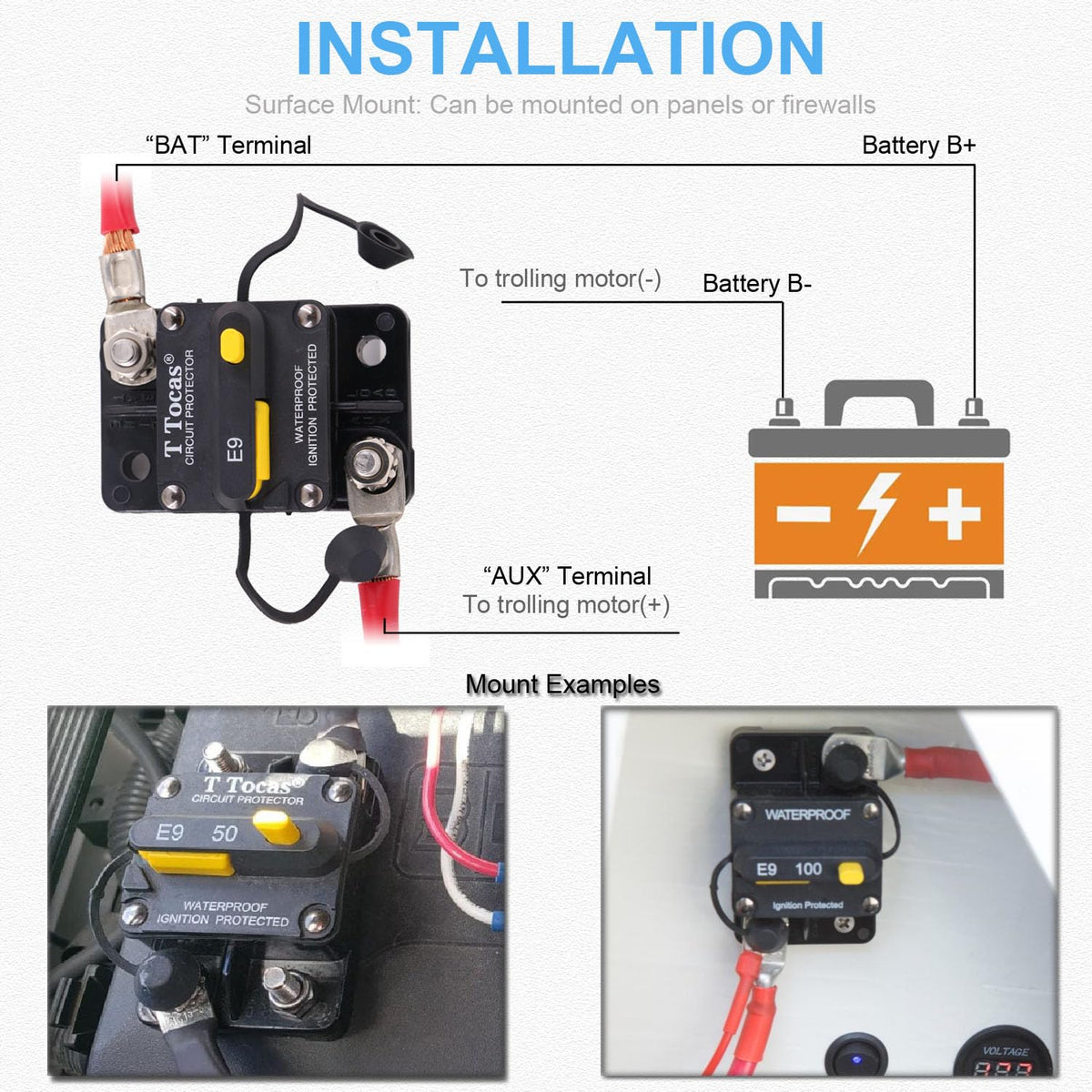 TTocas E9 thermal plastic housing; durable UL-rated enclosure.