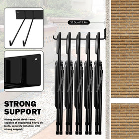 TTzycc wall-mounted rack simplifies storage for snowboards and strollers.