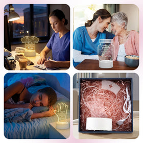 Tuanse clear acrylic night light emits a warm, soft glow.